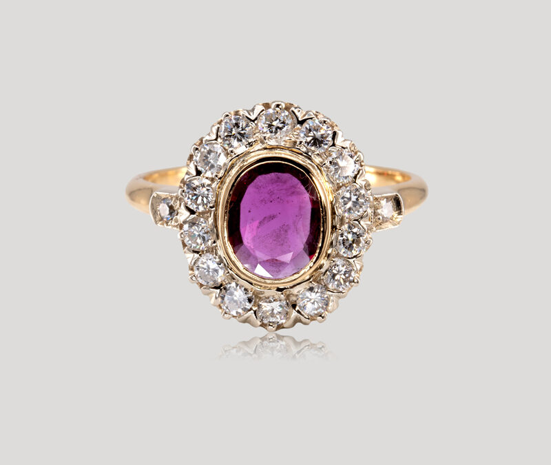 bague marguerite rose