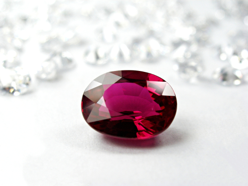 diamant ovale rose